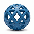 Junaid Trading Inc Geometric Hollow Rubber Dog Ball Toy - Blue