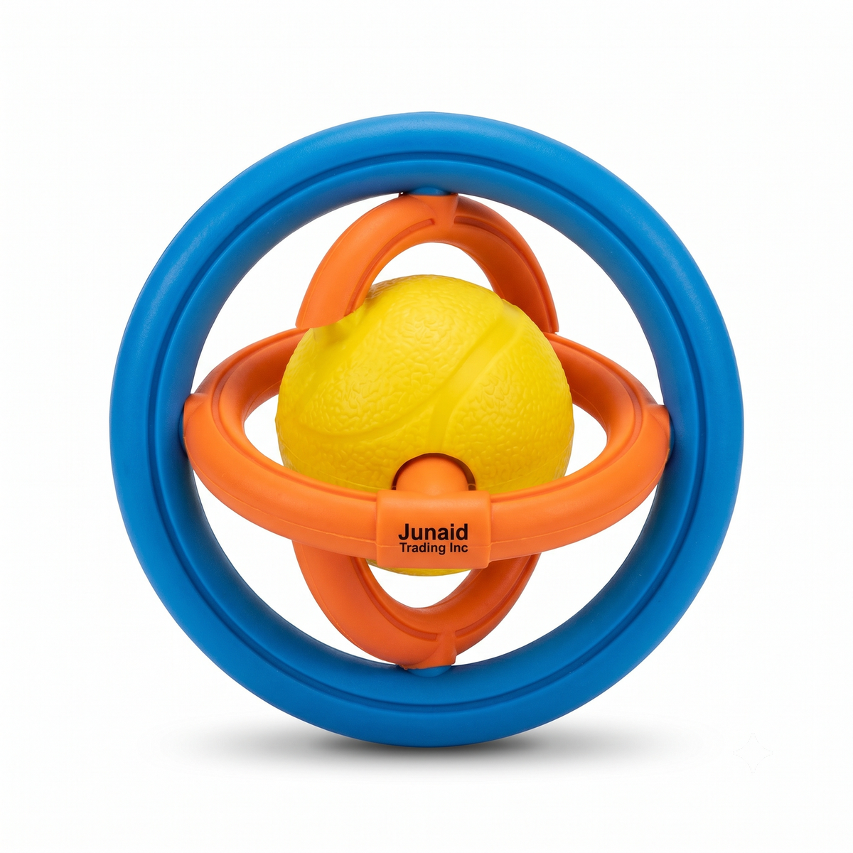 Junaid Trading Inc Interactive Rubber Ring and Ball Dog Chew Toy - Multi-Color