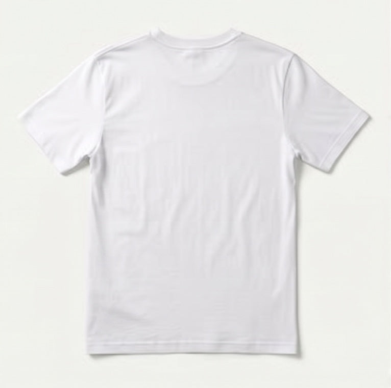 UkD Men's White T-Shirt Watercolour Mountain Forest Landscape Print
