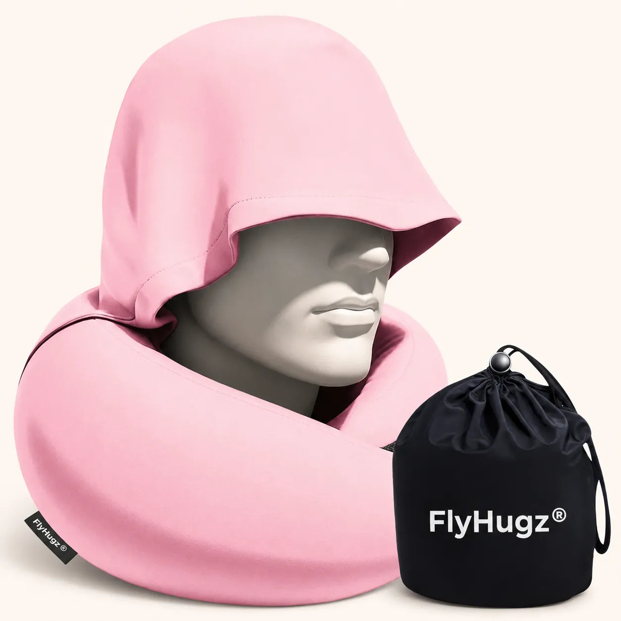 FlyHugz® 2.0 Hooded Travel Pillow