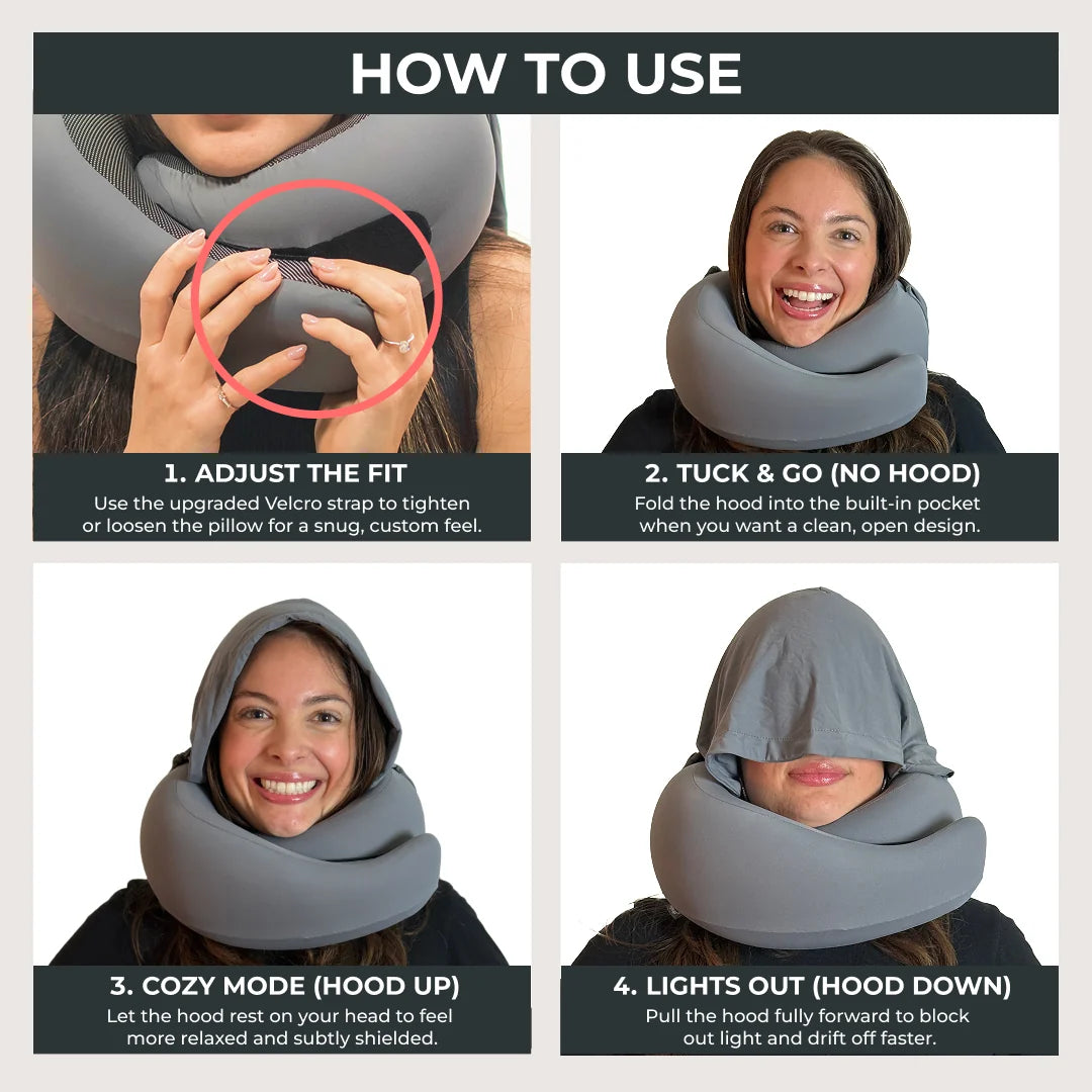 FlyHugz® 2.0 Hooded Travel Pillow (Retail)